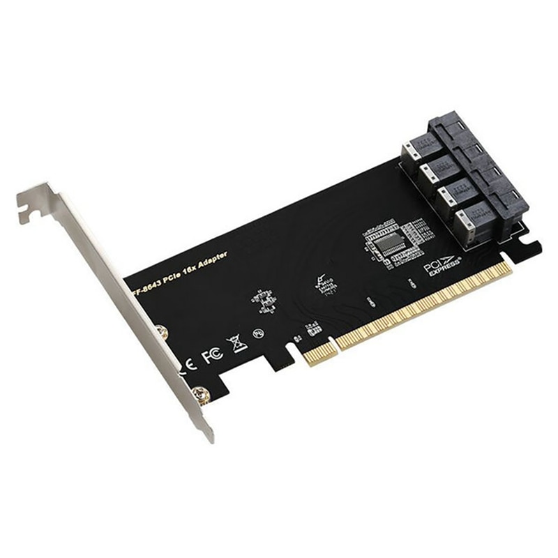 PCIE X16-4 Ʈ U.2 Ȯ ī SFF8639 ̽ 4 Ʈ NVMe  ī SSD   (PC  )